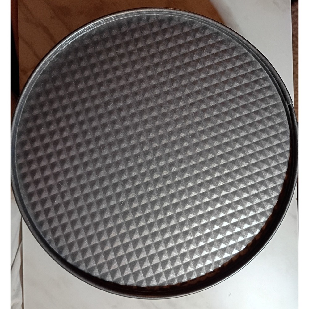Wilton 9 Inch Springform Pan Non-Stick Textured Base Charcoal Gray Steel Pan